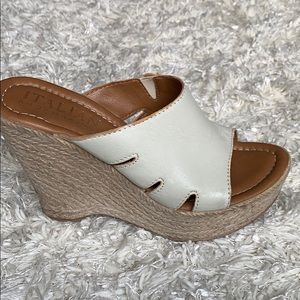 Wedge heel slip on espadrille sandals Size 7